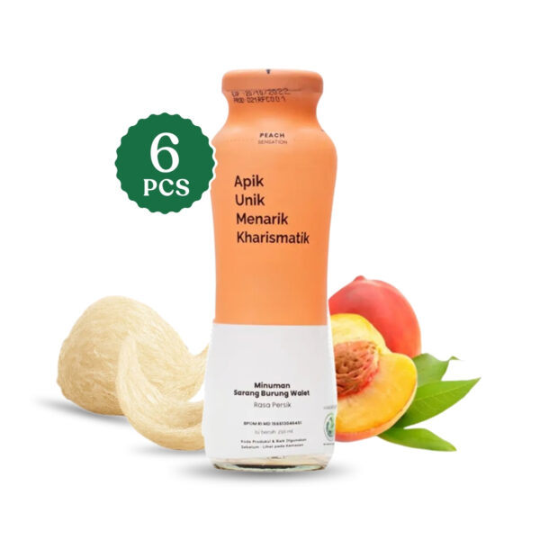 Peach Glow Drink Infused with Real Bird’s Nest 210ml × 6 Pack